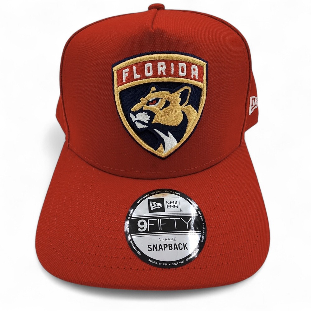 Florida Panthers New Era 9Fifty A-Frame Snapback Hat Red Embroidered NHL Cap NEW